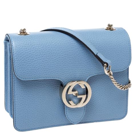 small blue gucci purse from 10 years ago|Gucci outlet interlocking blue bag.